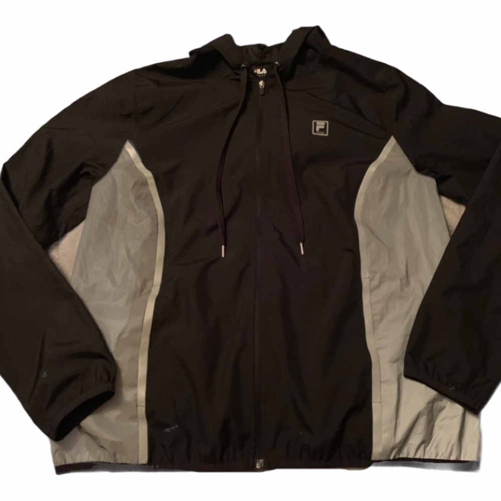 Fila Sport Black Reflective Windbreaker